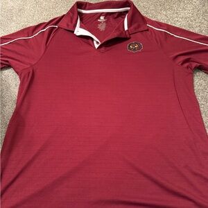⭐️ 3/$20 Men's temple University Maroon Polo Shirt with owl Logo size L
